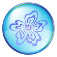 Christmas icon button - flower