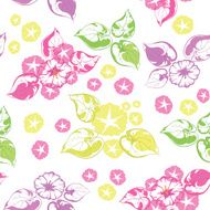 Seamless background flowers and leaves N2