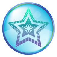 Button with a Christmas star