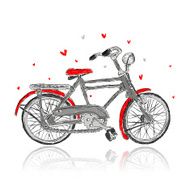 Sketch of old bicycle for your design N2