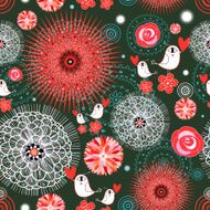 abstract texture with birds