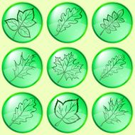 Leaves buttons set N2