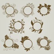 Vector set of vintage frames N5