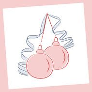 Christmas balls vector illustration N4
