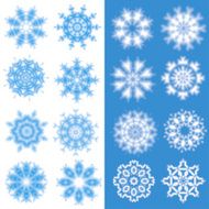 Snowflakes with soft edges