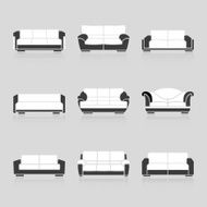 Set of sofas and armchairs N10