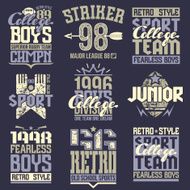 College rugby team emblems N6