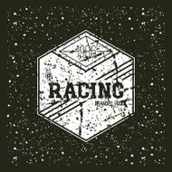 Car racing hexagonal emblem N4