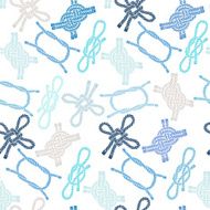 Seamless pattern with colorful marine knots N2