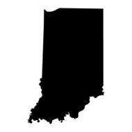 Map of the U S state Indiana N3