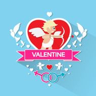 Valentine's angel with bow arrow cupid valentine holiday N2