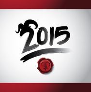Chinese New Year 2015 calligraphy and wax stamp