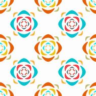 Seamless pattern with silhouettes lotus flowers N17