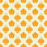 Seamless pattern with silhouettes lotus flowers N18