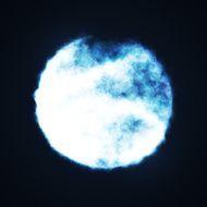 Full blue moon at dark night sky background N5