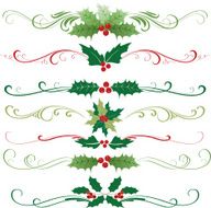 Holly christmas ornament