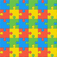 Puzzles Seamless color pattern