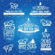 New 2015 year design elements set N2