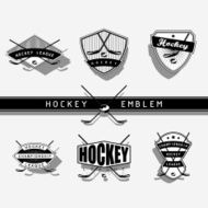 Ice Hockey emblem- monochrome