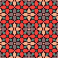Seamless pattern with silhouettes lotus flowers Floral abstract
