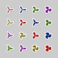 Propellers icon set