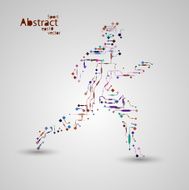 Sport circuit board running man eps10 N3