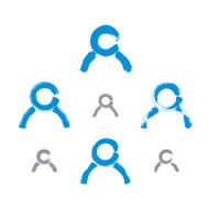 Set of hand-drawn human icons collection brush drawn avatars