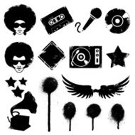music stencil and spray