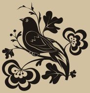 Oriental Bird Silhouette