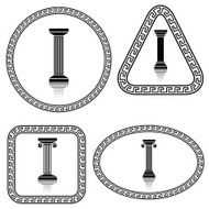 silhouettes of columns