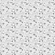 Seamless pattern vector valentines day black and white