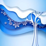 Abstract winter tree Paper nature background N3