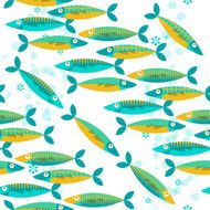 Sardines Seamless background pattern N3