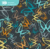 Seamless pattern of butterflies N17