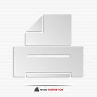 Abstract printer web icon