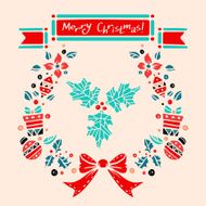 Holiday vintage Christmas card N9