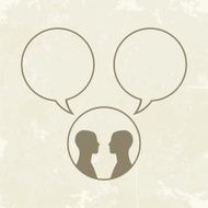 People icons with dialog speech bubbles N2