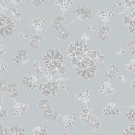 Neutral grey floral vector background N3