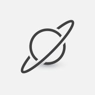 Symbol of planet with rings N2