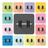 Dumbbell Icon color set vector illustration