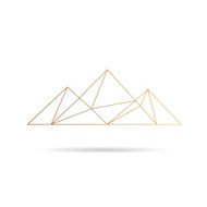 Egypt pyramids icon abstract isolated on a white backgrounds
