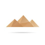 Egypt pyramids icon abstract isolated on a white backgrounds N2