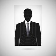 Human silhouette target Unknown person N2