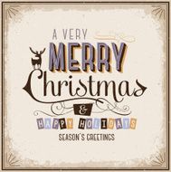Christmas Greeting Card Merry lettering N6