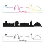 Reading skyline linear style with rainbow