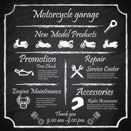 Motorcycles Garage Signs Posters blackboard N2