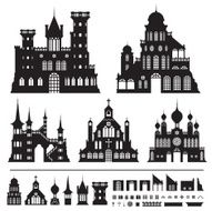 Castle Vintage Vector Set N3
