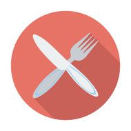 Cutlery single flat icon N7