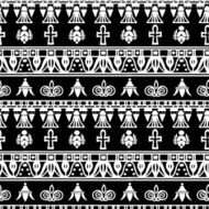 Tribal art Egyptian ethnic silhouettes seamless pattern
