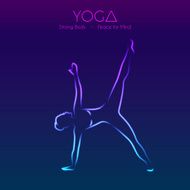Yoga pose woman&#039;s silhouette N2